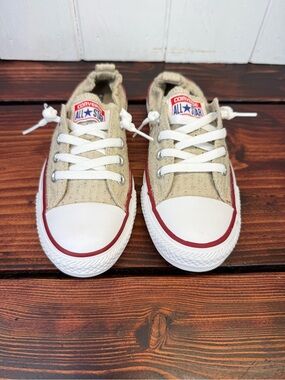 Converse Chuck Taylor All Star Shoreline Lace Sneakers Beige Canvas Women’s 7